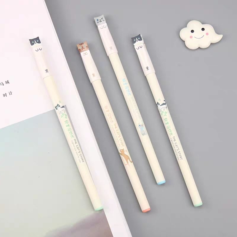 爱好文具猫咪0.38mm全针管中性笔