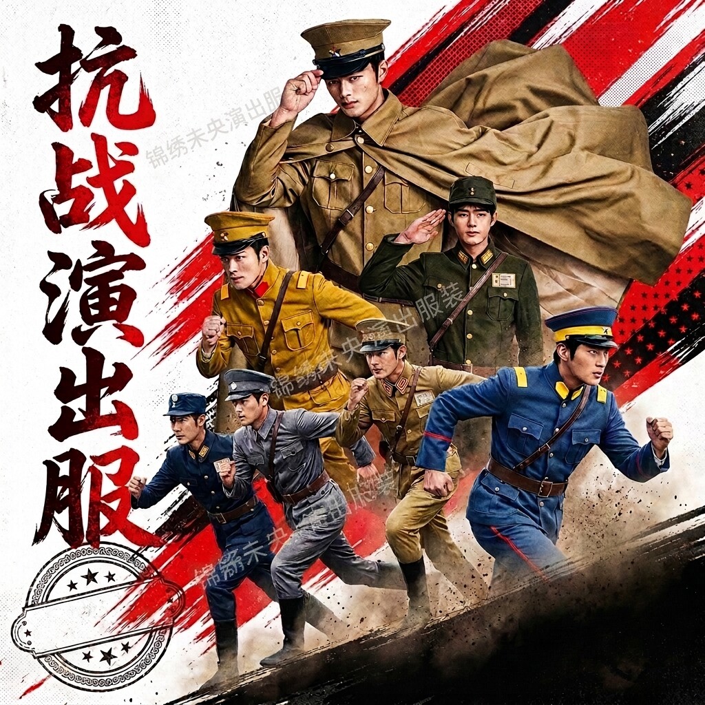民国成人红军南昌起义演出服北洋军阀影视少帅服装出租表演服装