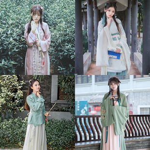 出租女士传统汉服宋制褙子明制长袄裙襦裙齐胸齐腰改良曲裾大袖衫