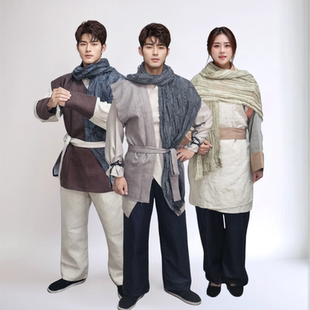 男女粗布短剧影视古装古代百姓青年村民猎人猎户群演村妇服装出租