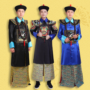 清朝大臣古装清代官员纪晓岚和珅鳌拜王爷小号加大码演出服装出租