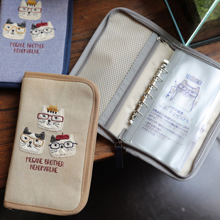多用途 猫咪零钱包票据夹可拆卸封口袋小包 出口日本正品 多隔层