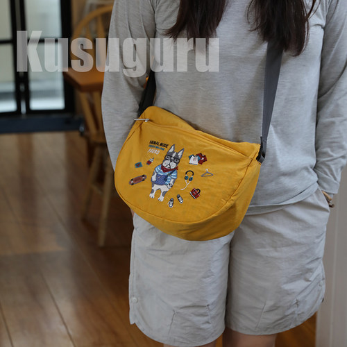 Kusuguru正品单肩斜挎包双拉链