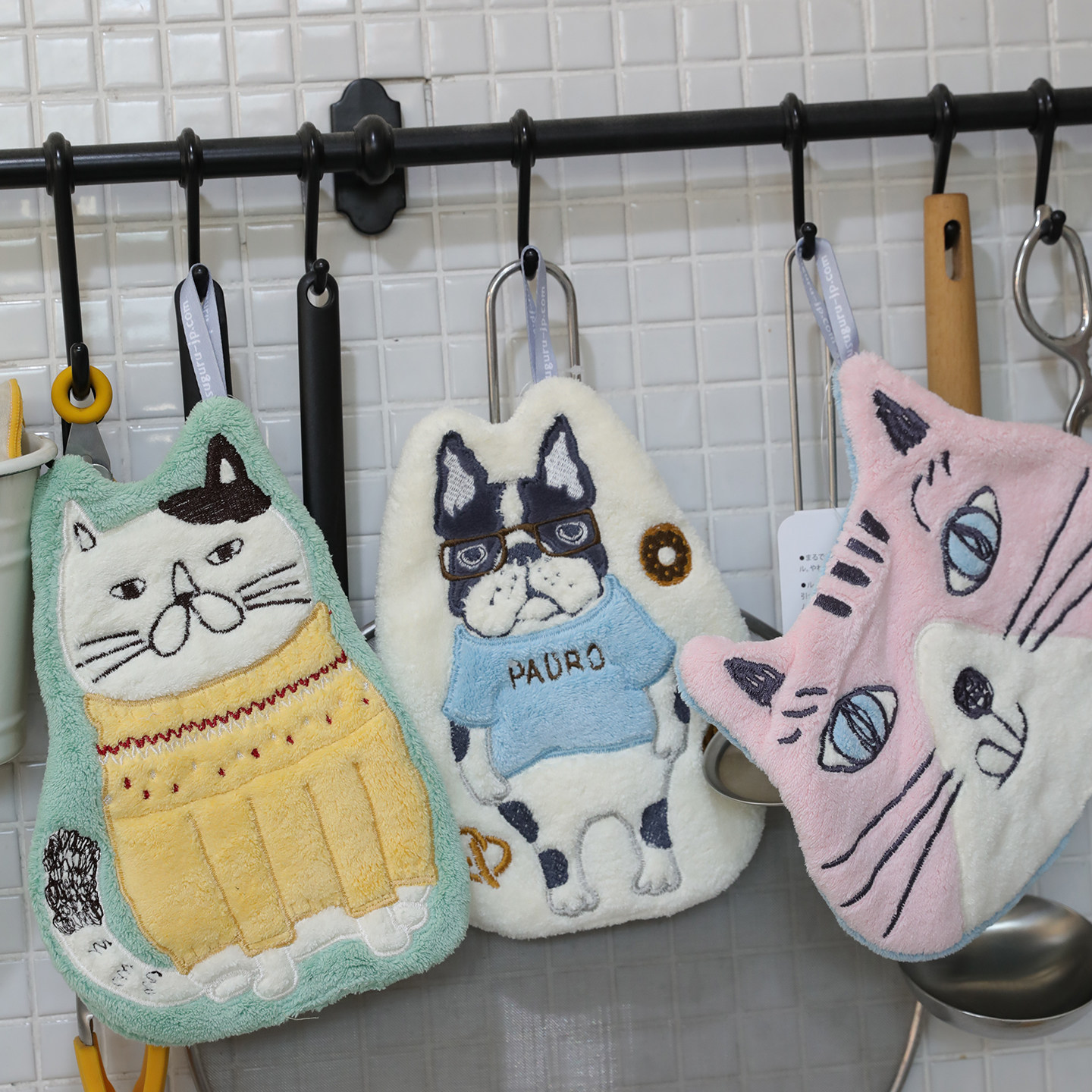 重工刺绣 珊瑚绒擦手巾吸水柔软厚实出口日本正品厨房卫生间挂式,家庭/个人清洁工具,厨房擦手巾,淘宝优惠券,粉丝福利购,淘宝优惠卷