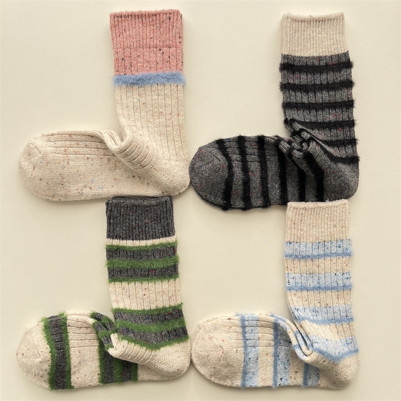 小袜岛加厚保暖羊毛袜雪地靴袜