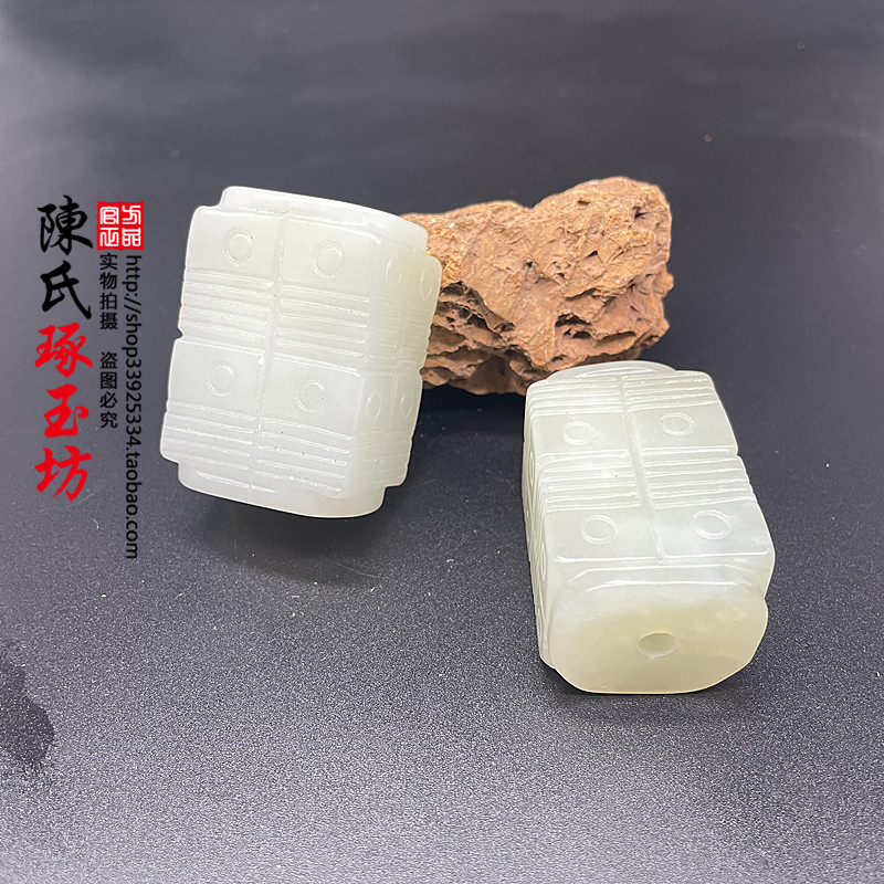 天然岫玉玉赖子玉佩配件古玩玉器玉棕玉棕管配饰配件棕管把玩玉器