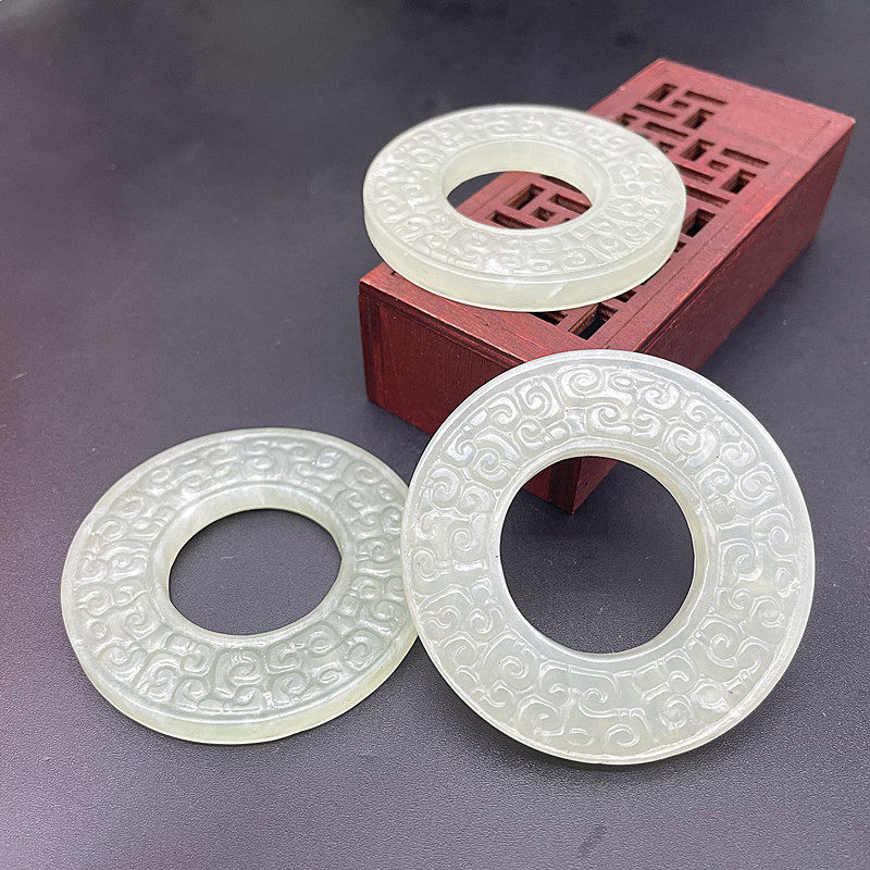 岫玉玉佩挂件项坠diy手工玉吊坠