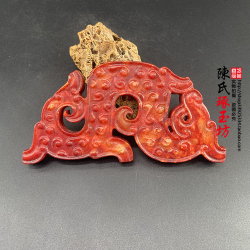 做旧仿古龙吊坠挂件岫玉复古配饰