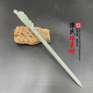 新款梅花簪子和田玉青白玉发饰头饰日常佩戴国风玉簪子佩戴时尚簪