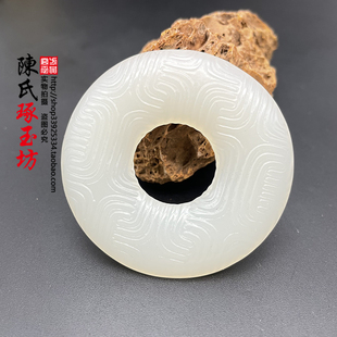 玉石复古龙纹玉环圆环玉佩吊坠挂件平安扣玉璧玉坠汉服腰佩配饰