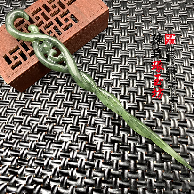 碧玉白蛇缘起玉发簪发饰头饰古装拍摄发簪盘头玉簪子COS头饰玉发