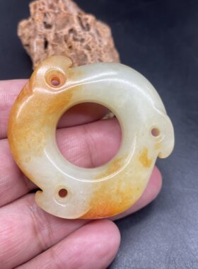 岫玉玄机玉佩挂件古玩玉器收藏