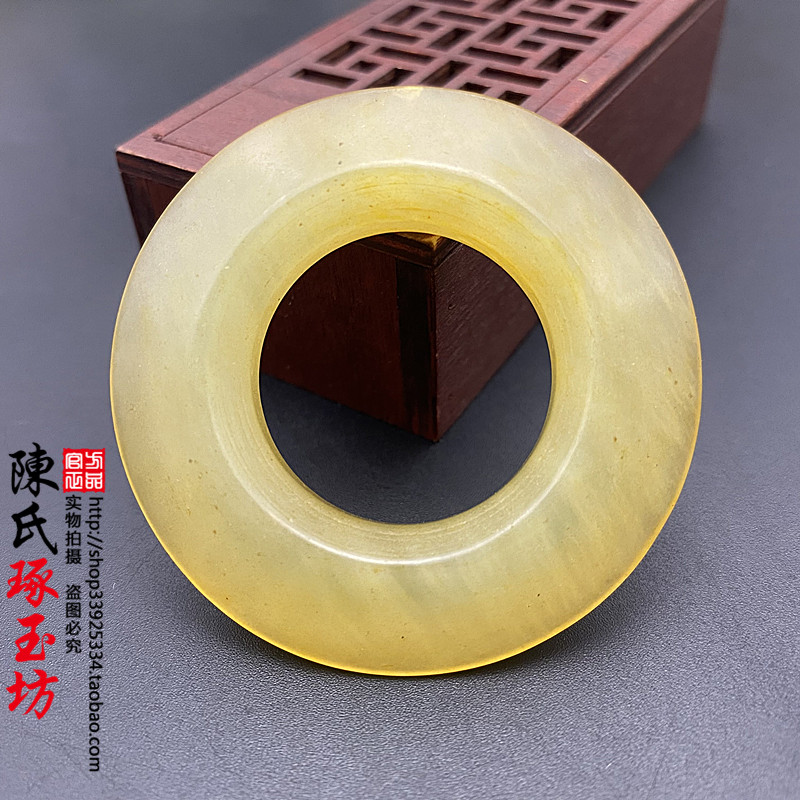 古玩玉器岫玉圆环玉环袈裟环平安环吊坠挂件古风腰佩玉佩宫绦流苏