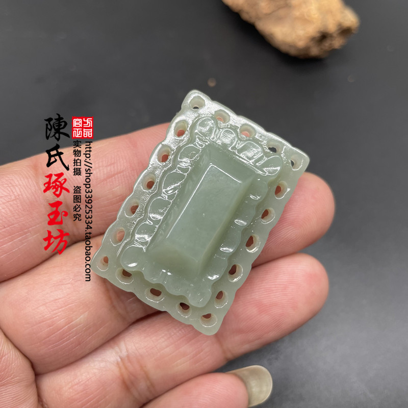 和田玉青白玉帽花帽正玉佩玉石腰佩配饰古风汉服帽正镂空雕刻镶嵌