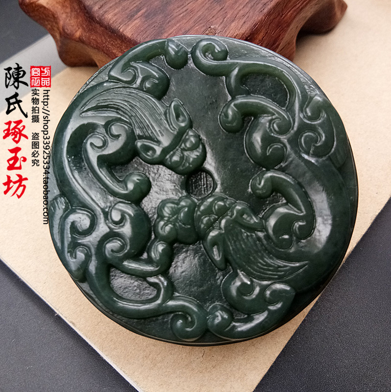和田玉青玉仿古龙神兽男士精品皮带扣腰扣腰挂包邮麒麟玉带扣玉扣