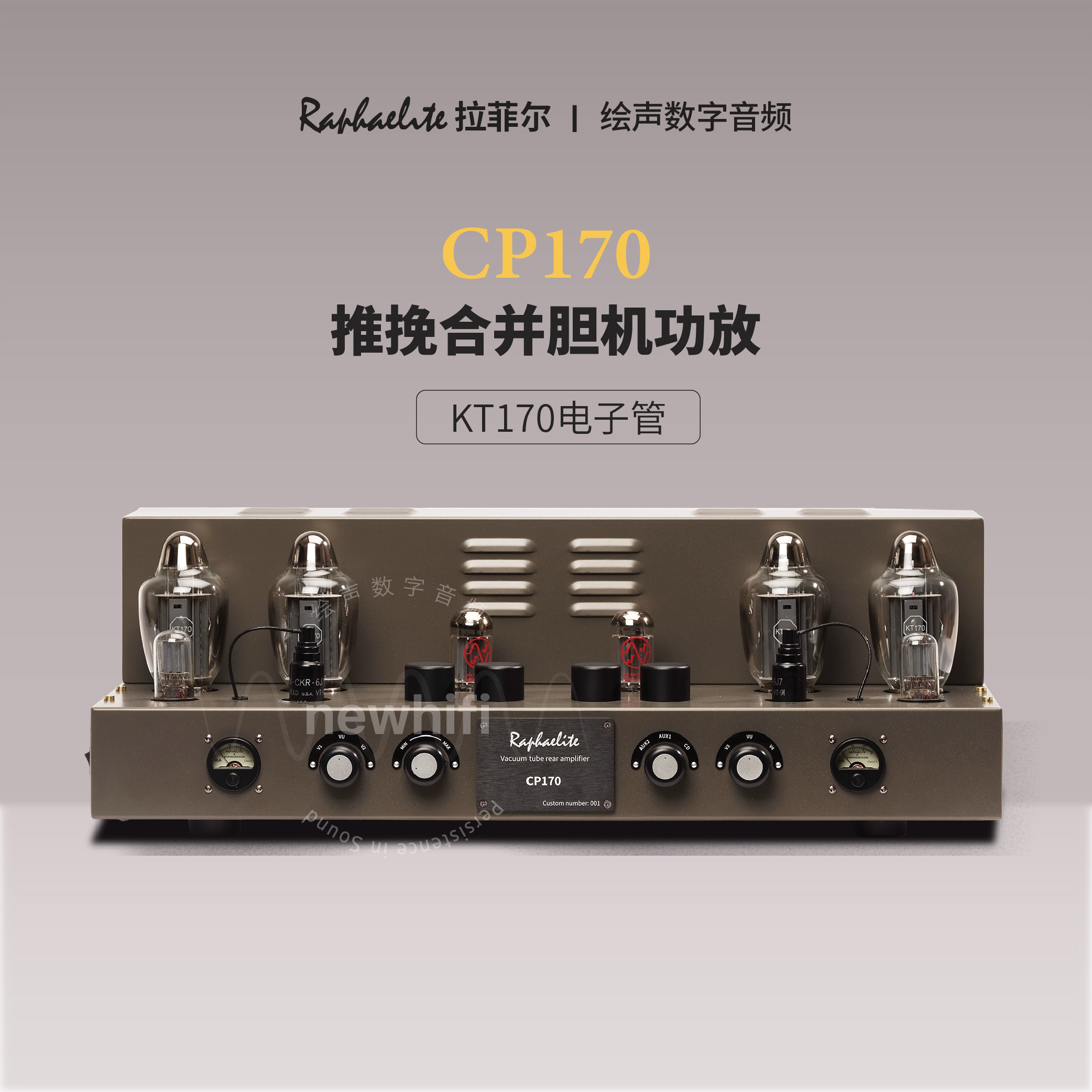 Raphaelite拉菲尔CP170电子管KT170功放大功率推挽合并胆机放大器