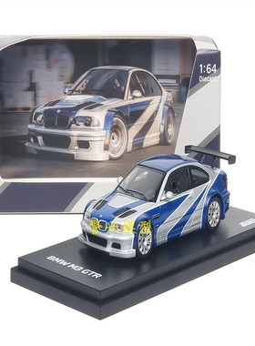 宝马BMW飞车3系双门跑车4代M3E46模型GTR合金ARBox德国1:64