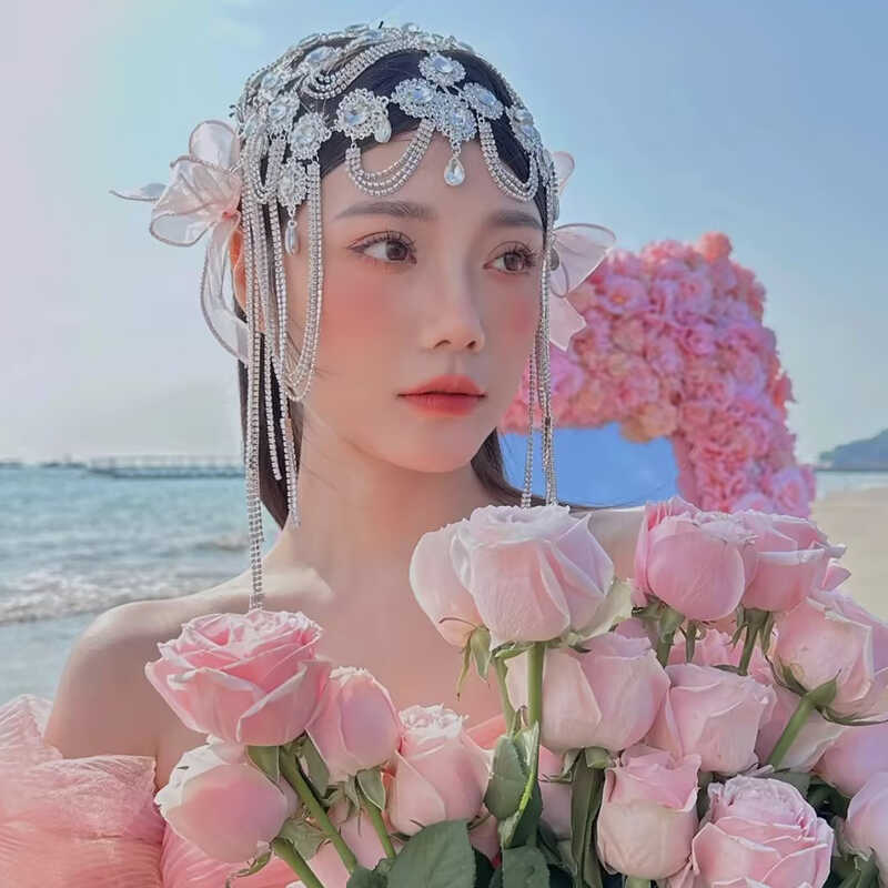 合金明星同款眉心坠额饰