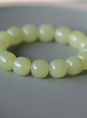 天然和田玉黄口料12mm老型手串