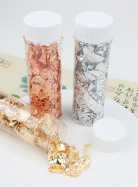 漆画金箔纸绘画仿金箔碎铜铝箔美甲手工饰品DIY金色纸贴金碎金箔