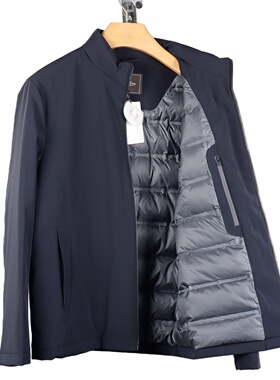 金利来男装立领羽绒服短款白鹅绒外套轻薄保暖RDSH339B3401-95