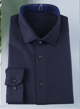 金利来长袖衬衫商务男装 秋冬新款羊毛桑蚕丝上班MSL20231761-95