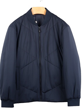 金利来男士棒球领棉服短款商务保暖外套藏青色MXSG33913009-95