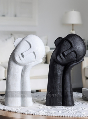 抽象样板房摆件陶瓷软装饰品现在