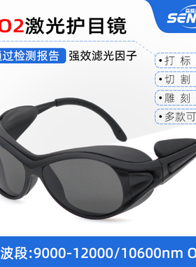 二氧化碳点阵激光护目镜防10.64um刻章机打标机切割机光灸仪眼镜