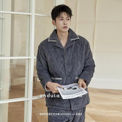 2024冬季男士保暖加长款睡衣