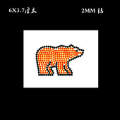 北级熊烫钻图 新款 衣服贴钻烫图服饰配件 DIY水钻成品钻贴画