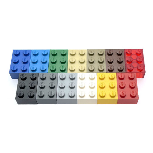 咔搭积木2x3基础砖零配件散补件