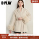 DPLAY 米白色外套女羊毛气质双面呢子大衣 新款 惠品 2025年冬季