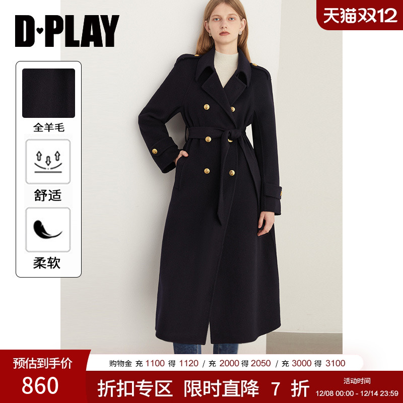 翻驳领金属扣DPLAY通勤