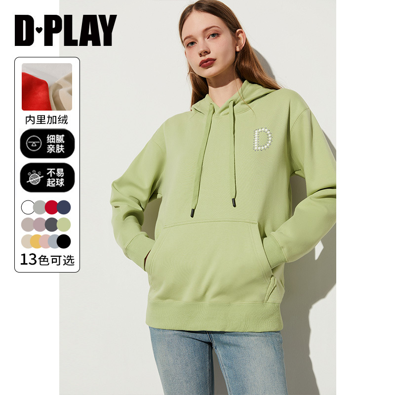 DPLAY连帽加厚宽松套头卫衣