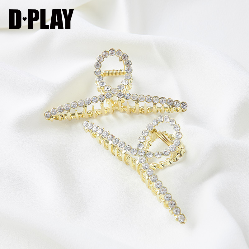 后脑勺金属满钻夹子头饰