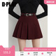 新款 春季 百搭红色半身裙女高腰百褶裙短裙 惠品 DPLAY