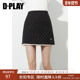 DPLAY 黑色半身裙女蕾丝花边波点裙子短裙 新款 惠品 2025年夏季