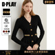 女含羊毛修身 DPLAY 上衣 新款 黑色针织衫 黑标 2026春季