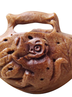 桃核雕刻龙蛇马羊猴鸡狗吊坠