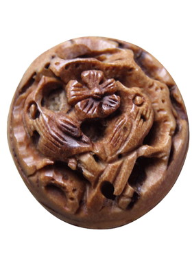 桃核雕刻十二生肖吊坠