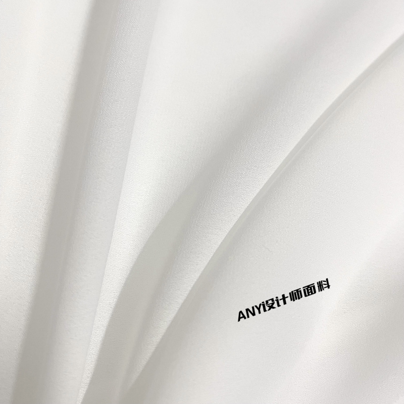 柔软垂感好微透纯色高级雪纺布料