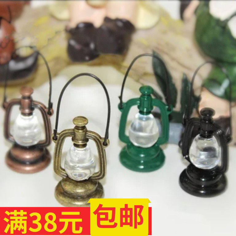微缩新款other/其他中性食玩场景模型 娃娃屋配件 迷你复古油灯