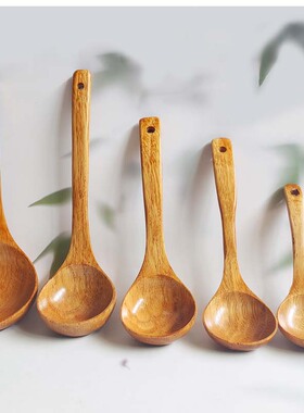 特价瑕疵木头勺子木勺子长柄勺大汤勺大号木质家用厨房使用