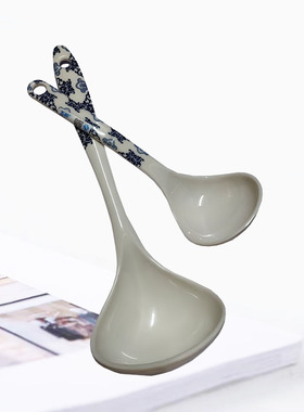 五和密胺汤勺白色塑料长柄汤勺家用大小汤勺子火锅汤勺拉面汤勺