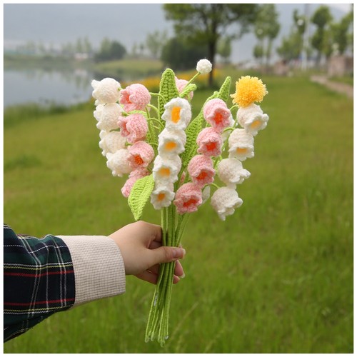 铃兰花手工编织花束diy材料包