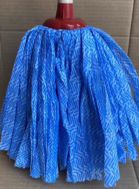 康之雅圆头棉纱拖把布条老式家用无纺布拖把墩布地拖替换头一拖净