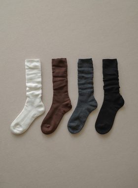 MMCC抑菌防臭干爽 百搭休闲显瘦舒适长筒袜子堆堆袜小腿袜女袜