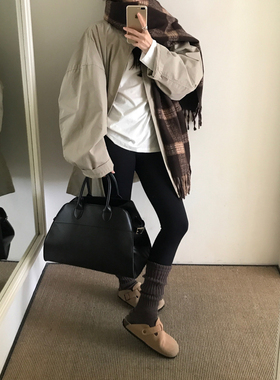 MMCC简约休闲百搭舒适高弹高腰打底裤美腿塑形鲨鱼裤九分裤女