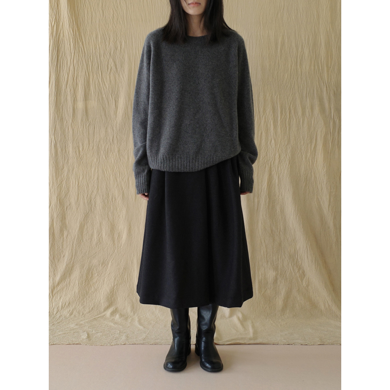 MMCC羊毛混纺 慵懒随性休闲百搭后松紧腰七分裤 裙裤 阔腿裤裤子